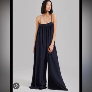 Frankie Shop Wide Leg Navy Jumpsuit